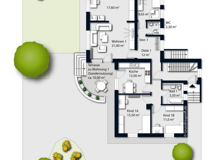 Terrassenwohnung zum Kauf 520.000 € 5 Zimmer 108 m² 2 Geschosse frei ab sofort Weidenweg 4 Gersthofen 86368