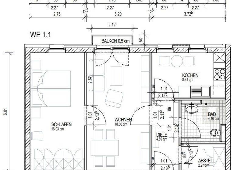 Wohnung zur Miete 560 € 2 Zimmer 56 m² 1. Geschoss Am Markt 13 Demmin 17109