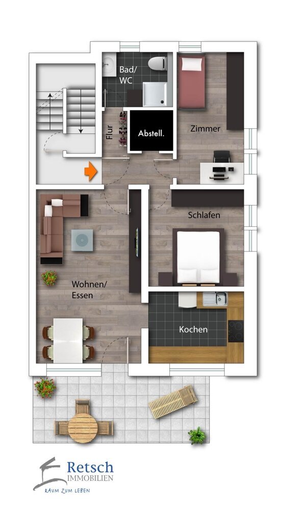 Wohnung zur Miete 1.190 € 3 Zimmer 77 m²<br/>Wohnfläche EG<br/>Geschoss ab sofort<br/>Verfügbarkeit Kayh Herrenberg / Kayh 71083