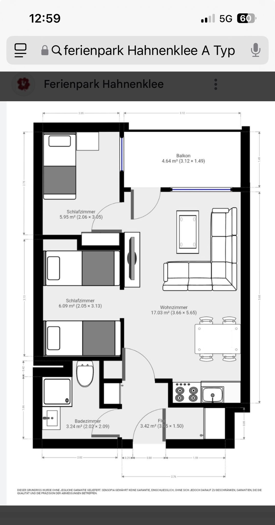 Wohnung zum Kauf 69.000 € 3 Zimmer 39 m²<br/>Wohnfläche Am Hahnenkleer Berg 2 Hahnenklee Goslar 38644