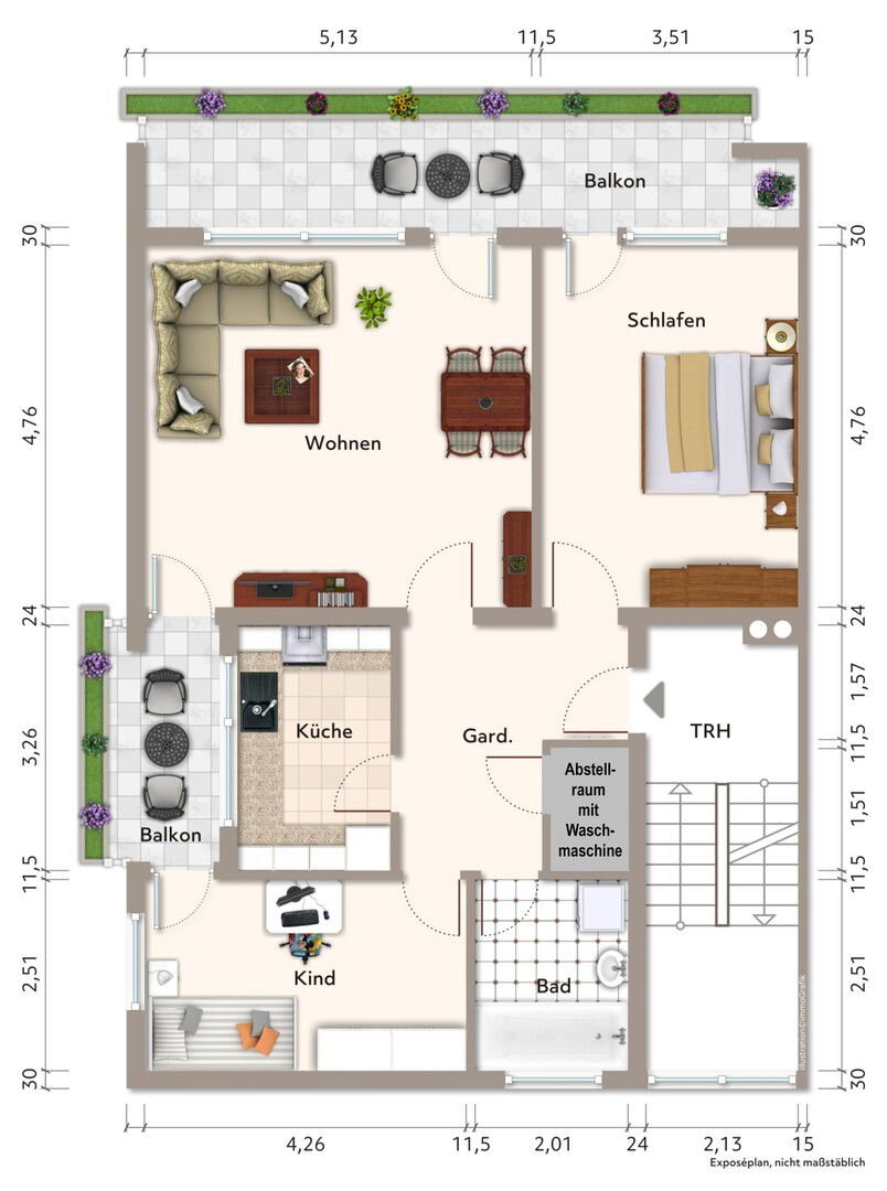 Wohnung zum Kauf provisionsfrei 329.000 € 3 Zimmer 79 m²<br/>Wohnfläche 1.<br/>Geschoss Ottobeuren Ottobeuren 87724