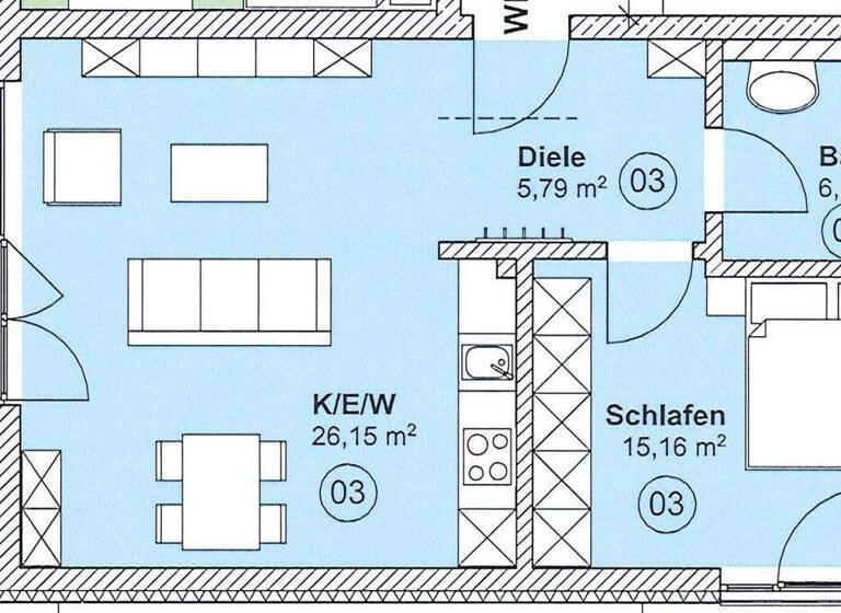 Wohnung zur Miete 1.350 € 2 Zimmer 57,5 m² 1. Geschoss frei ab sofort Allach-Untermenzing München 80999