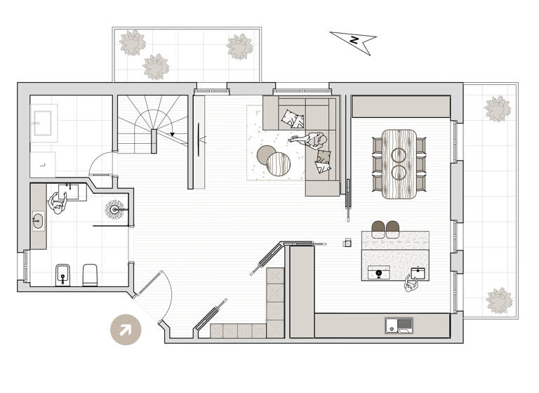 Penthouse zum Kauf 548.000 € 4 Zimmer 74 m² 1. Geschoss Boznerstraße 43 Lana 39011