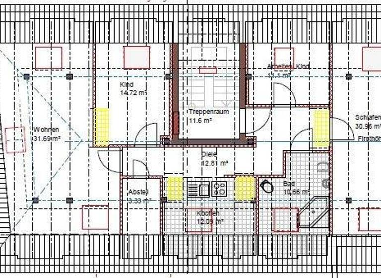 Wohnung zur Miete 546 € 4 Zimmer 84 m² 3. Geschoss frei ab sofort Curiestraße 36c Neue Neustadt Magdeburg 39124