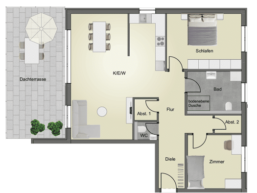 Penthouse zum Kauf - Erstbezug provisionsfrei 387.700 € 3 Zimmer 107,2 m² Donaueschingen 78166