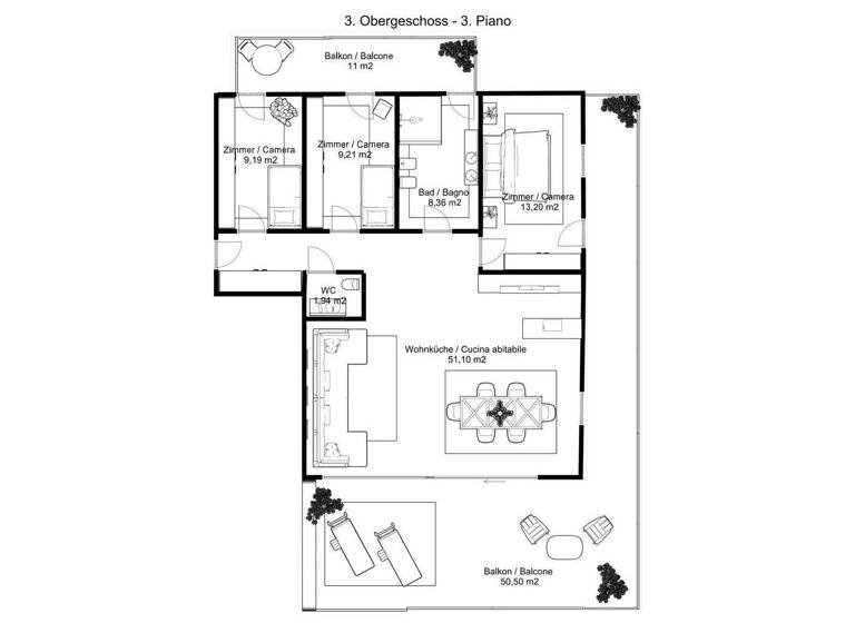 Penthouse zum Kauf 1.290.000 € 4 Zimmer 176 m² 4. Geschoss Eppan an der Weinstraße 39057