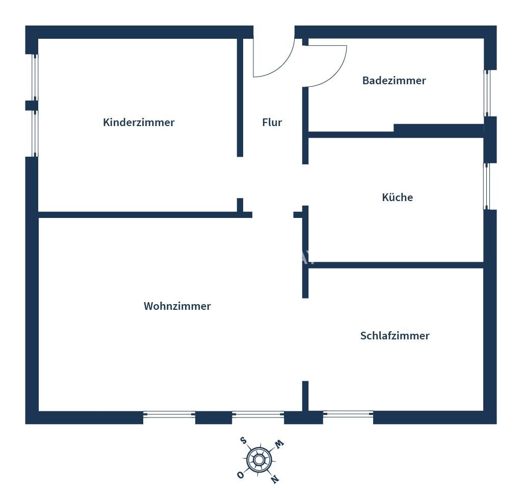 Wohnung zum Kauf 139.000 € 2,5 Zimmer 50,8 m²<br/>Wohnfläche 2.<br/>Geschoss Syke Syke 28857