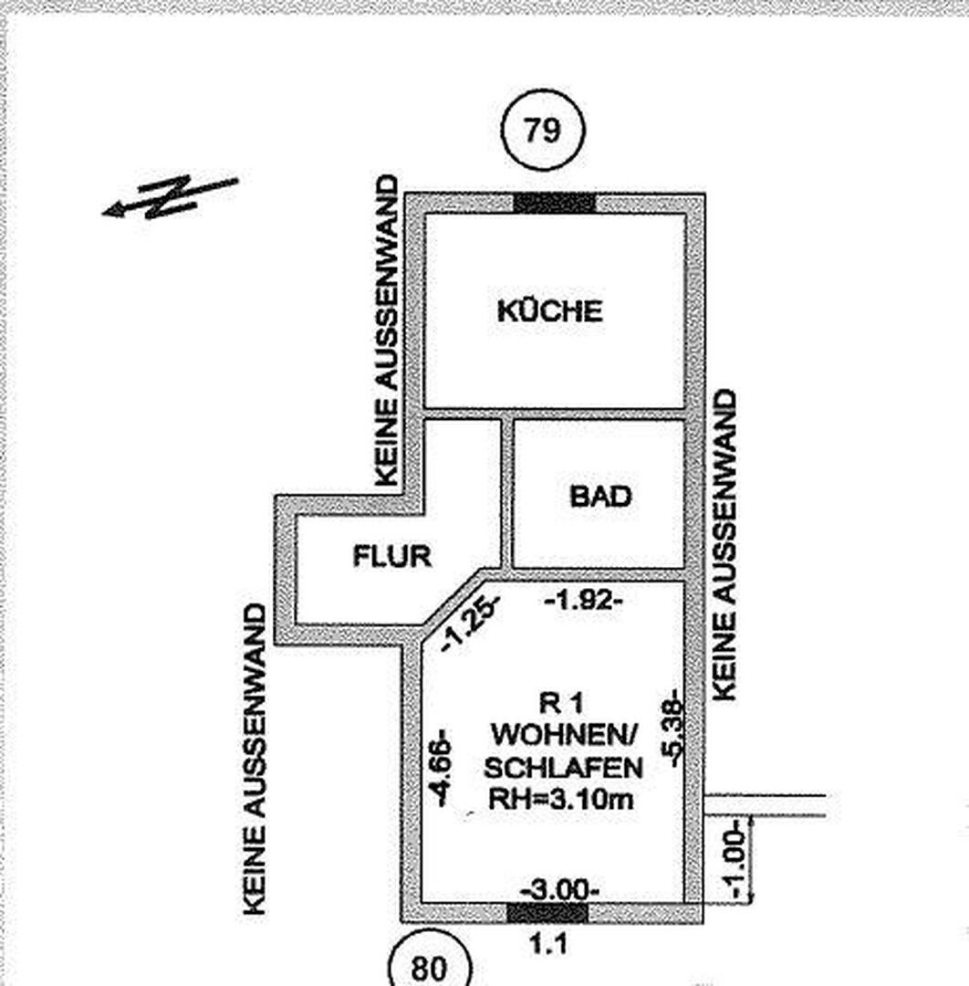 Wohnung zur Miete 250 € 1 Zimmer 39 m²<br/>Wohnfläche 1.<br/>Geschoss Bahnhofsstr. 37 Rathausviertel Magdeburg 39104