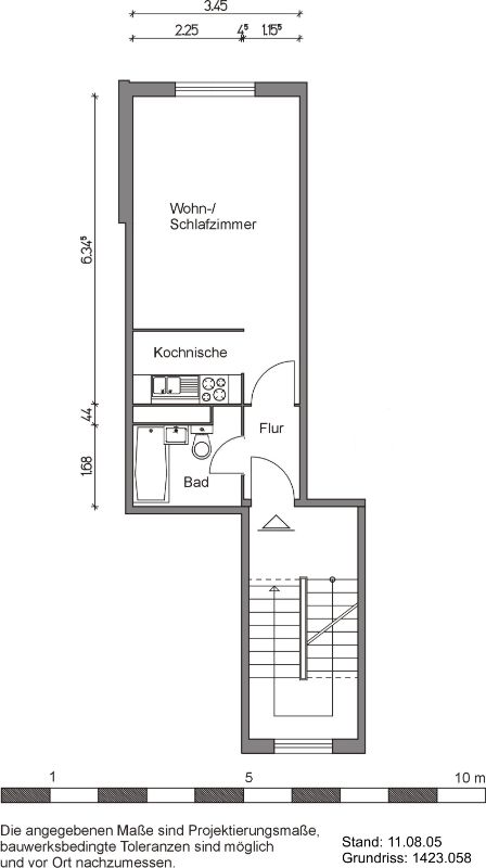 Wohnung zur Miete 190 € 1 Zimmer 27,3 m²<br/>Wohnfläche 3.<br/>Geschoss Kurt-Schumacher-Ring 191 Dierkow-Neu Rostock 18146