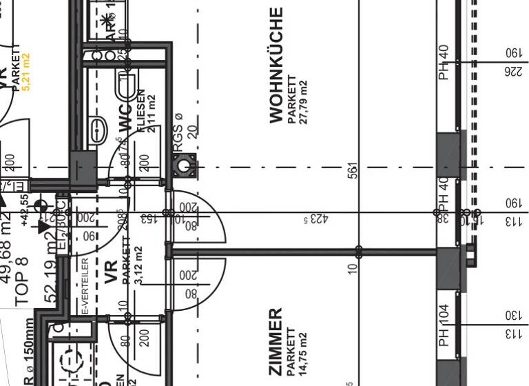 Wohnung zur Miete 671 € 2 Zimmer 53 m² 3. Geschoss frei ab 01.05.2026 Wiedner Hauptstraße 100-102 Wien 1050