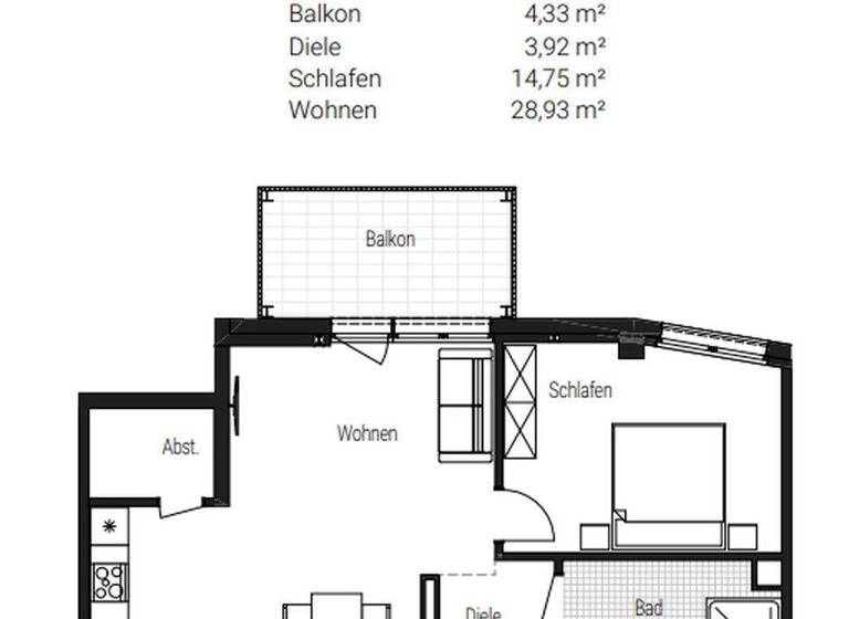 Wohnung zur Miete - Erstbezug 1.376 € 2 Zimmer 61,5 m² 2. Geschoss Steinbühler Straße 4-6 Tafelhof Nürnberg 90443