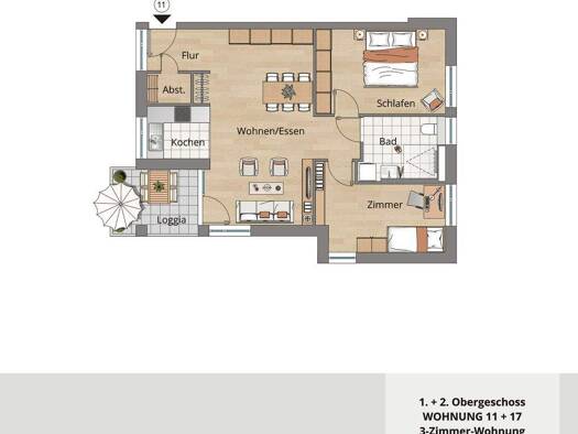 Wohnung zum Kauf - Neubau provisionsfrei 352.900 € 3 Zimmer 75 m² 1. Geschoss Weißbach 74679