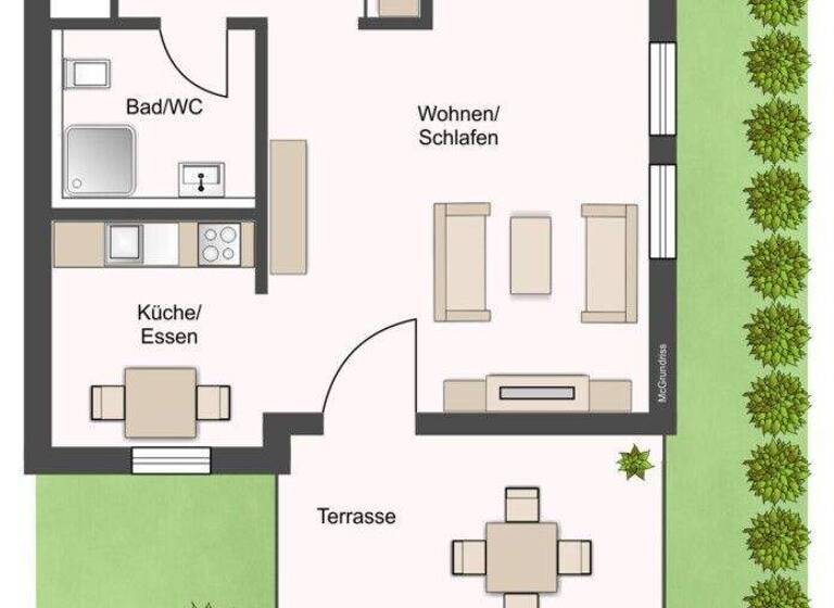 Studio zum Kauf 130.000 € 1 Zimmer 35 m² EG frei ab sofort Kuppingen Herrenberg / Kuppingen 71083