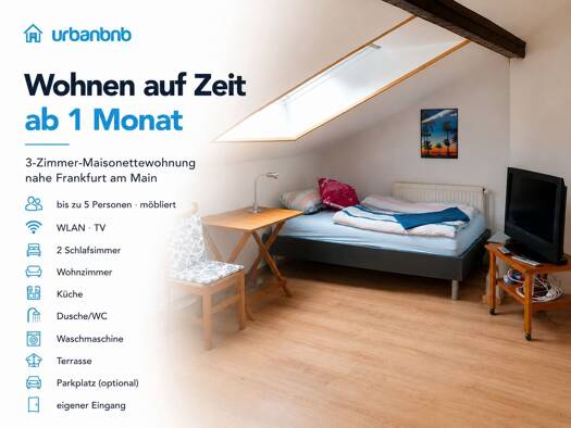 Wohnung zur Miete auf Zeit 1.350 € 3 Zimmer 90 m² frei ab 14.08.2026 Schulstrasse 0 Schwalbach 65824
