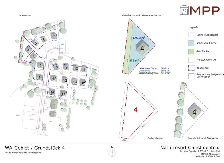 Grundstück zum Kauf 275.400 € 765 m² Grundstück Schöne Aussicht Christinenfeld Klütz / Christinenfeld 23948