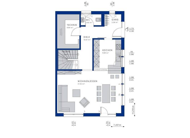Doppelhaushälfte zum Kauf 634.456 € 5 Zimmer 137 m² 415 m² Grundstück Hardt Gachenbach 86565