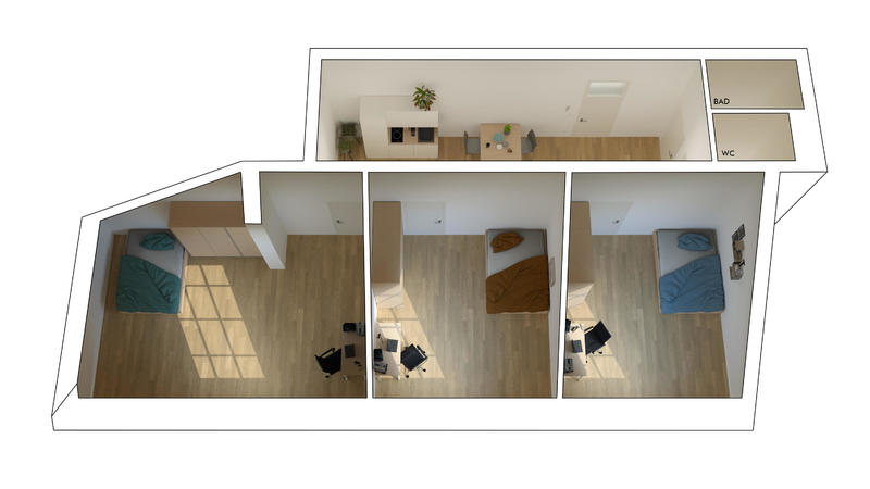 Wohnung zur Miete 456,36 € 1 Zimmer 12,5 m²<br/>Wohnfläche Blumauergasse 26 Steyr Steyr 4400