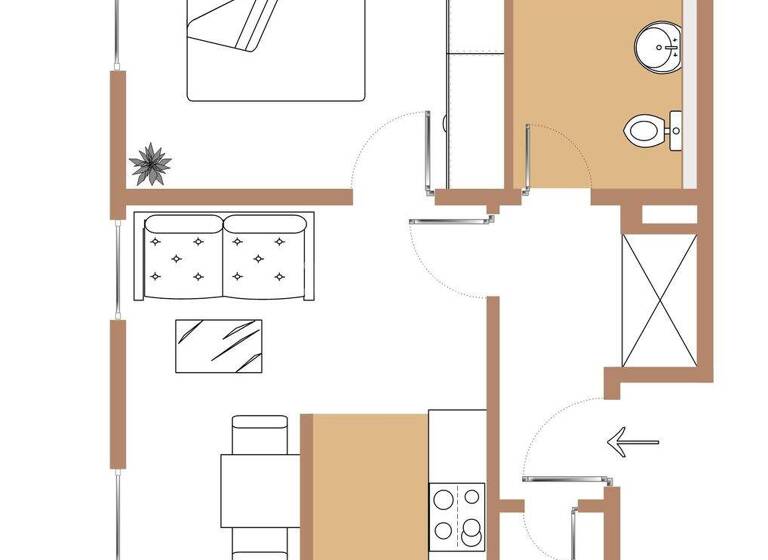 Wohnung zum Kauf 40.000 € 2 Zimmer 38,3 m² 1. Geschoss frei ab sofort Meerane 08393