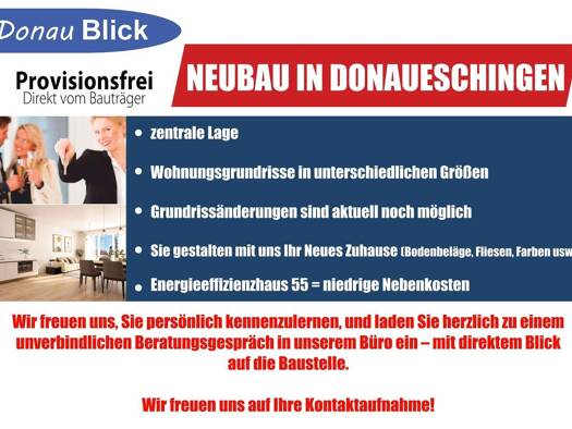 Wohnung zum Kauf provisionsfrei 307.800 € 3 Zimmer 77,9 m² Donaueschingen 78166