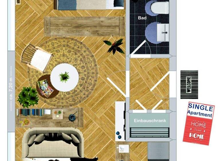 Studio zur Miete 260 € 1 Zimmer 28,2 m² 1. Geschoss frei ab 01.03.2026 Franziskaner Strasse 65 Südostviertel Essen 45139