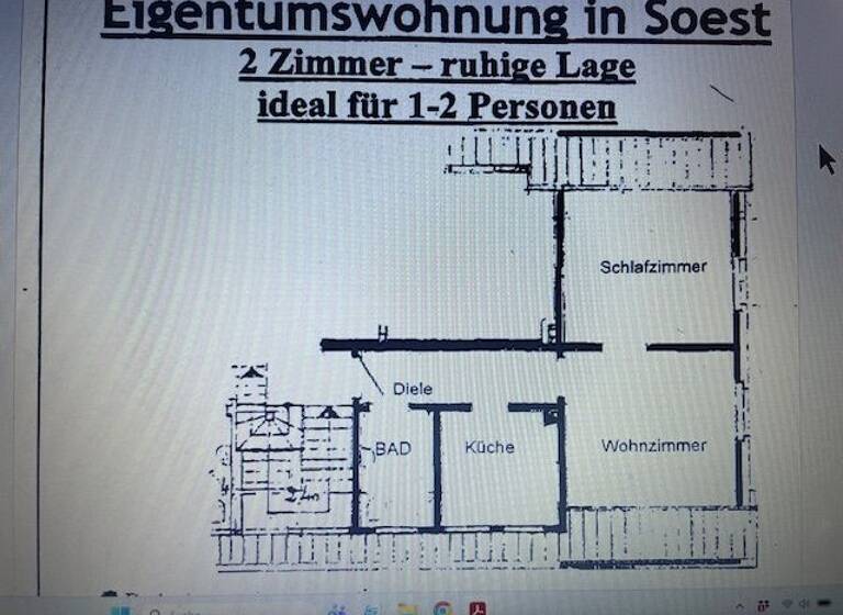 Wohnung zum Kauf provisionsfrei 118.000 € 2 Zimmer 43 m² Geschoss 2/3 Soest 59494