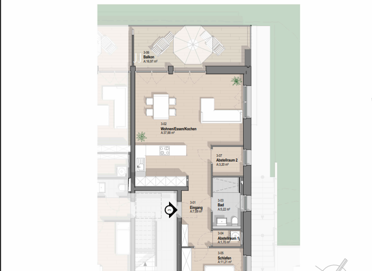 Wohnung zur Miete 1.500 € 2 Zimmer 75 m² Geschoss EG/3 frei ab 01.06.2026 Höchberg 97204