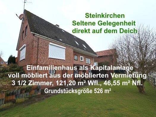 Einfamilienhaus zum Kauf als Kapitalanlage geeignet 595.000 € 3,5 Zimmer 121,2 m² 526 m² Grundstück Deichweg 30 Steinkirchen 21720