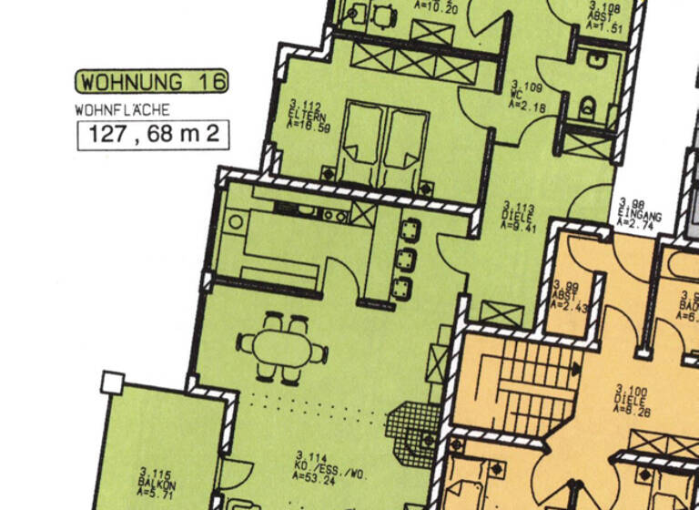 Wohnung zur Miete 1.695 € 4 Zimmer 127 m² 1. Geschoss City Bayreuth 95444