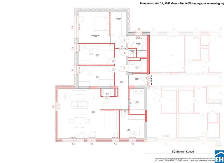 Wohnung zum Kauf - Erstbezug 888.488 € 4 Zimmer 139 m² EG frei ab 01.08.2026 Peterstalstraße Sankt Peter Graz 8042