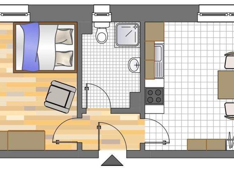 Studio zur Miete nur mit Wohnberechtigungsschein 131 € 1 Zimmer 34 m² 1. Geschoss frei ab 03.04.2026 Güntherstraße 70 Mitte Dortmund 44143