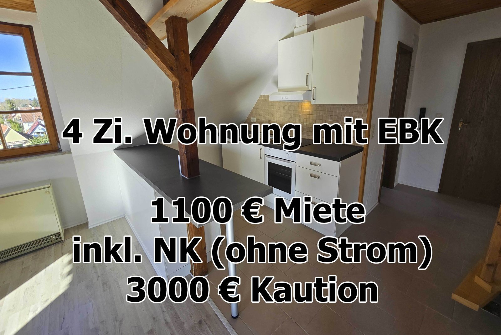 Wohnung zur Miete 1.000 € 4 Zimmer 82 m²<br/>Wohnfläche 2.<br/>Geschoss Ottmarsheimer Str. 1 Dürrwangen Balingen 72336