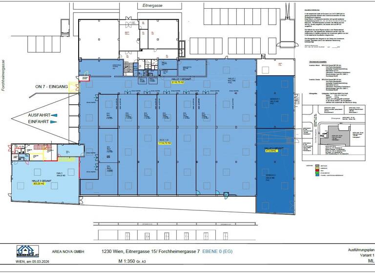 Lagerhalle zur Miete 7,20 € 3.500 m² Lagerfläche Wien 1230