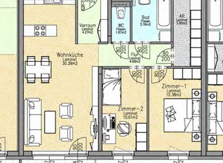 Wohnung zur Miete 982 € 3 Zimmer 1. Geschoss frei ab 15.04.2026 Wienerwaldstraße Altlengbach 3033