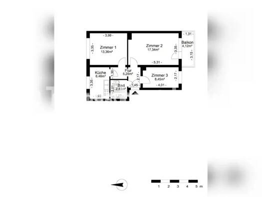 Wohnung zur Miete Tauschwohnung 500 € 2,5 Zimmer 57 m² 4. Geschoss Köpenick Treptow-Köpenick 12459
