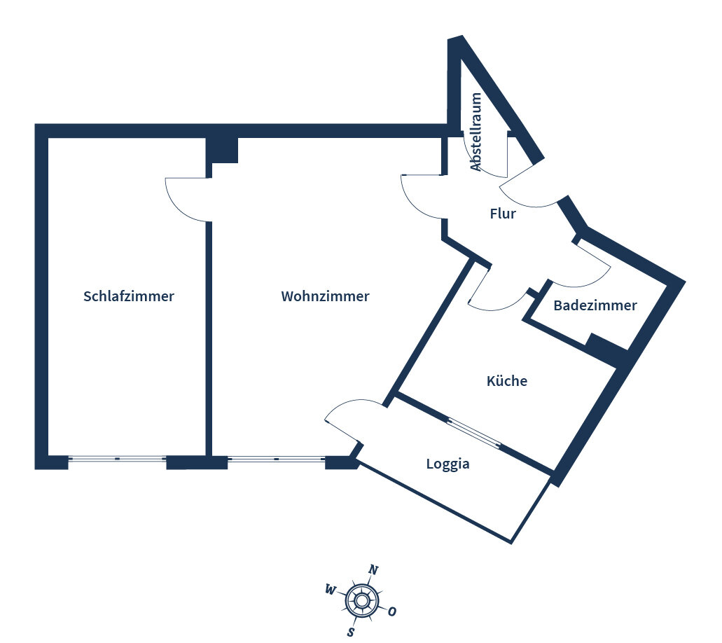 Wohnung zum Kauf 110.000 € 2 Zimmer 47 m²<br/>Wohnfläche 1.<br/>Geschoss Großauheim Hanau 63457