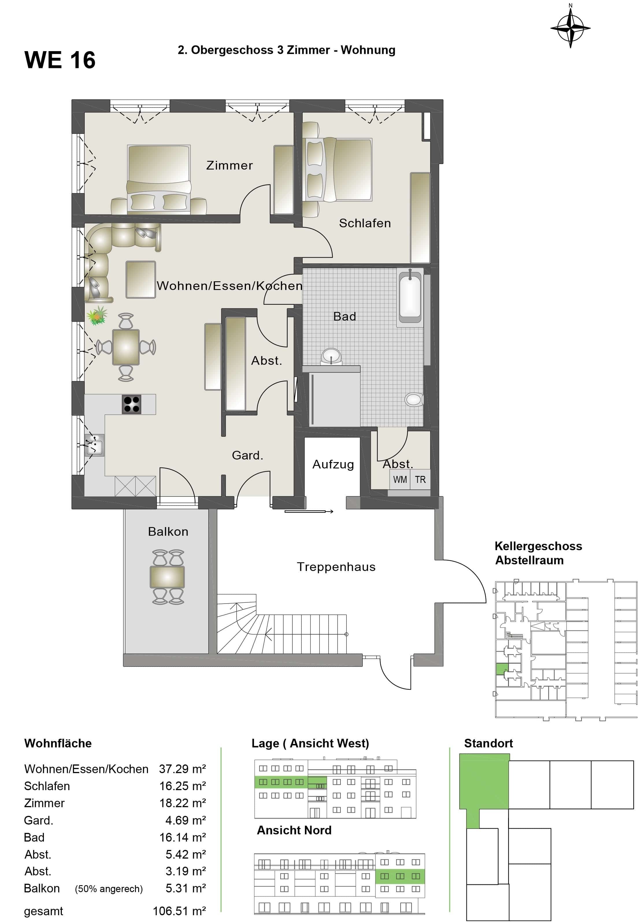 Wohnung zum Kauf provisionsfrei 499.500 € 3 Zimmer 106,5 m²<br/>Wohnfläche 2.<br/>Geschoss Narnberg Traunreut 83301