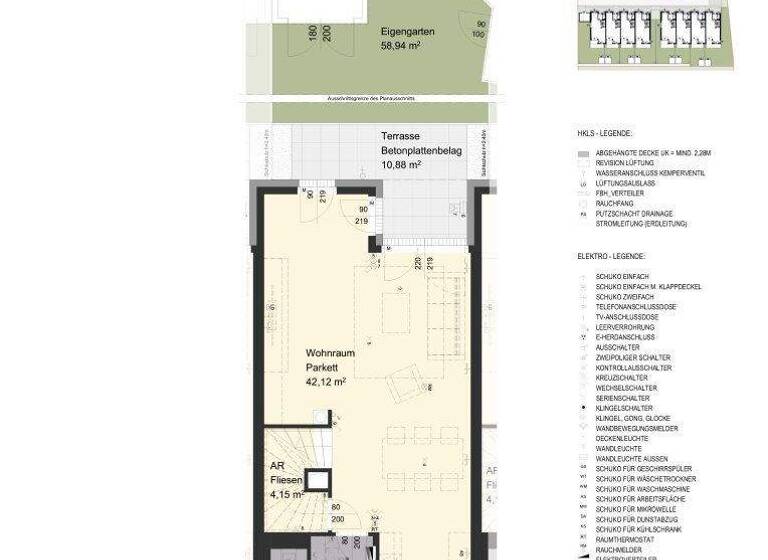Reihenmittelhaus zum Kauf - Erstbezug provisionsfrei 514.000 € 4 Zimmer 111,7 m² frei ab 31.03.2026 Reisinger Straße 40-60 Ragelsdorf St. Pölten 3107