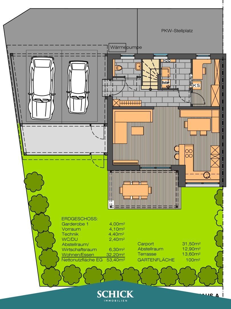 Doppelhaushälfte zum Kauf 497.400 € 4 Zimmer 101 m²<br/>Wohnfläche 274 m²<br/>Grundstück Lind Villach 9500