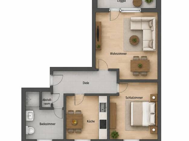 Wohnung zur Miete 885 € 2 Zimmer 57,5 m² 2. Geschoss Ahornstraße 4 Röthenbach b Schweinau Südwestliche Außenstadt 90451