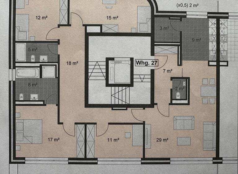 Wohnung zur Miete 2.280 € 5 Zimmer 152 m²<br/>Wohnfläche 6.<br/>Geschoss ab sofort<br/>Verfügbarkeit Gerbergasse 11 Innenstadt Fulda 36037