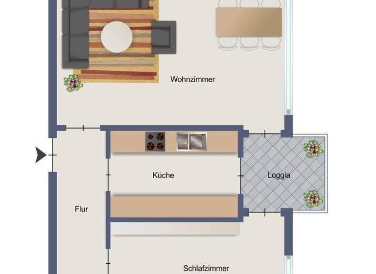 Wohnung zum Kauf 185.000 € 2 Zimmer 56 m² EG Korb 71404