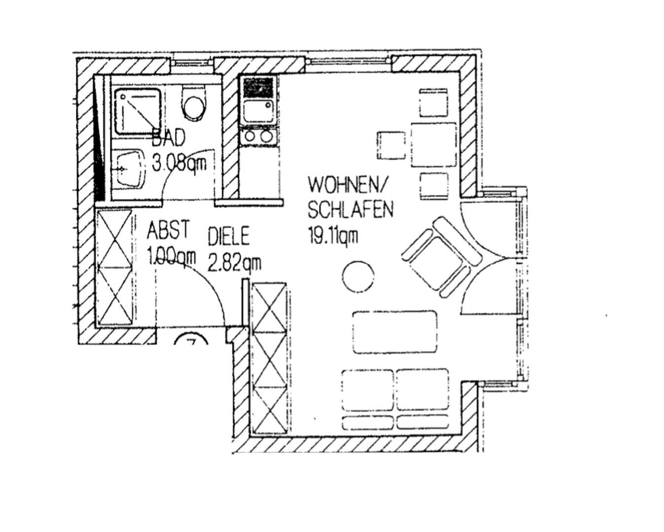 Wohnung zur Miete 160 € 1 Zimmer 26 m²<br/>Wohnfläche 2.<br/>Geschoss 01.03.2025<br/>Verfügbarkeit Zum Bahnhof 71 Dittersbach Frankenberg/Dittersbach 09669