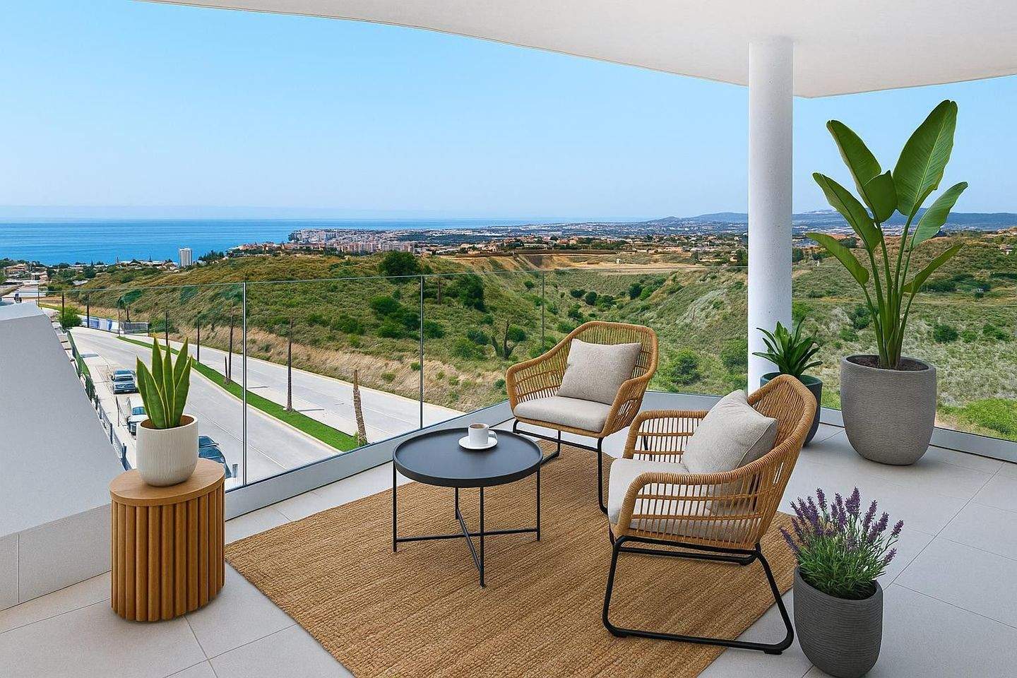 NEUBAU-APARTMENT MIT PANORAMABLICK AUF DAS MEER IN EL HIGUERÓN, FUENGIROLA