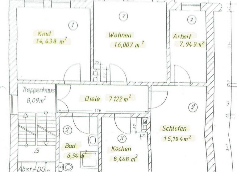 Wohnung zum Kauf 105.000 € 3 Zimmer 78 m² 1. Geschoss Rückingsallee 12 Northeim 37154