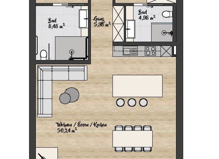 Studio zum Kauf 594.000 € 3 Zimmer 97 m² 1. Geschoss St. Leonhard im Pitztal 6481
