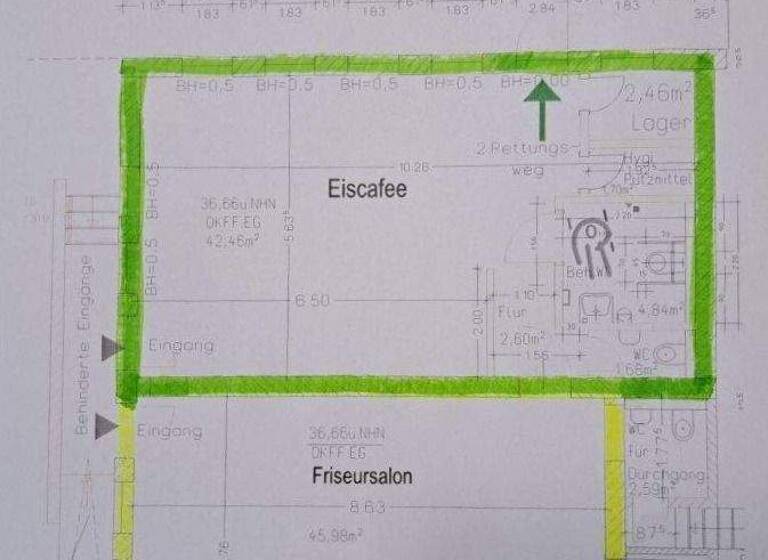 Verkaufsfläche zur Miete 1.500 € 1 Zimmer 57 m² Verkaufsfläche Finow Eberswalde 16227