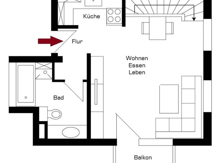 Wohnung zur Miete 780 € 2 Zimmer 65 m² frei ab sofort Thon Nürnberg 90425