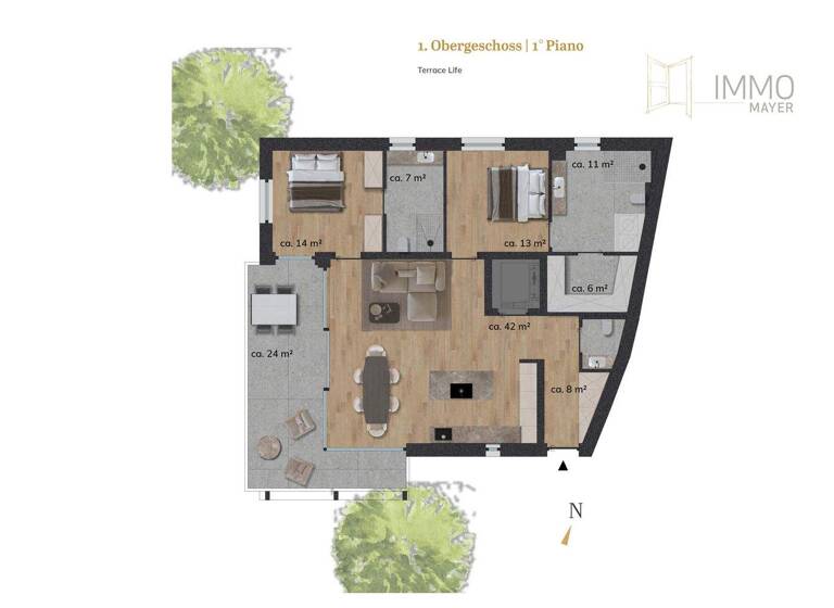 Wohnung zum Kauf 3 Zimmer 103 m² 1. Geschoss Schenna 39017