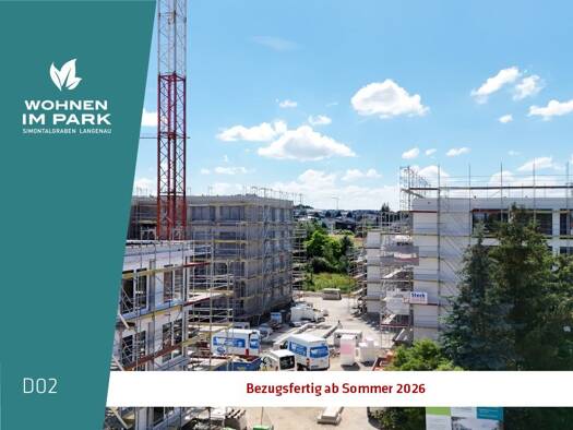 Wohnung zum Kauf - Neubau provisionsfrei 399.900 € 2 Zimmer 76,8 m² 1. Geschoss Am Simontalgraben 23 Langenau Langenau 89129