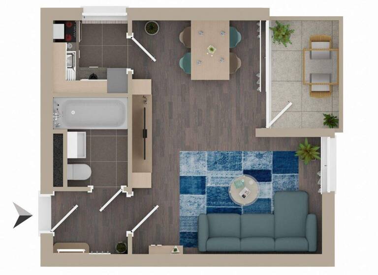 Studio zum Kauf 149.000 € 1 Zimmer 32 m² 7. Geschoss Möhringen Stuttgart 70567